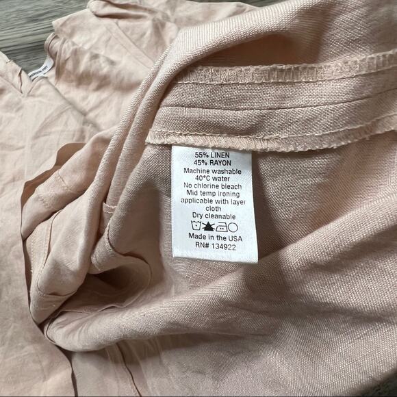 Emerson Fry Elle Linen Rayon Mini Dress sz L large - Picture 5 of 6